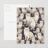 Cat Party Briefkaart (Voorkant / Achterkant)
