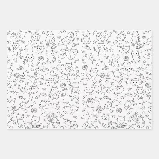 Cat Party. Cadeaupapier (Voorkant 2)