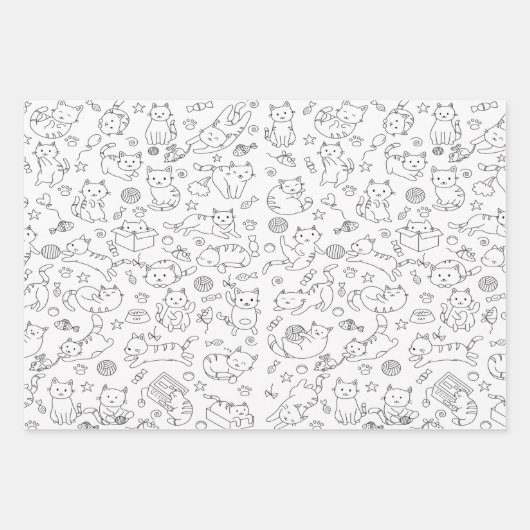 Cat Party. Cadeaupapier (Voorkant)