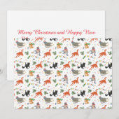 Cat Party Chaotic Christmas Feestdagenkaart (Voorkant / Achterkant)