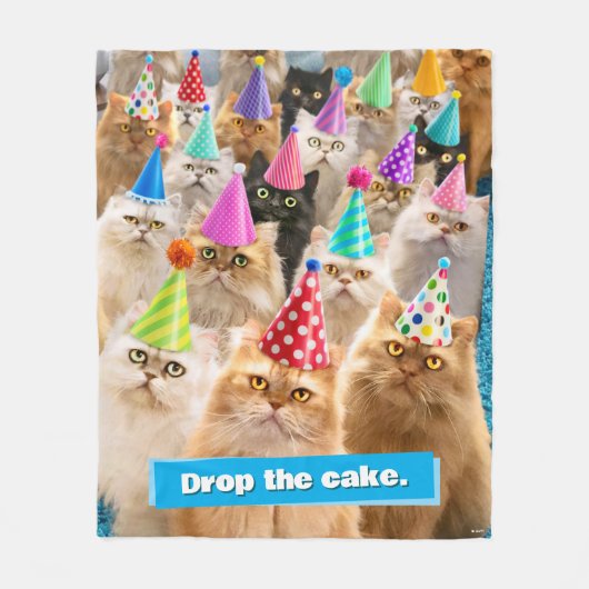 Cat Party Fleece Deken (Voorkant)