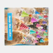 Cat Party Fleece Deken (Voorkant (Horizontaal))