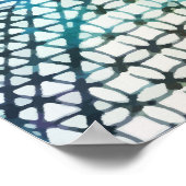 Cat Party House Glitter Art Pink Waterverf Poster (Hoek)