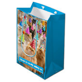 Cat Party Medium Cadeauzakje (Voorkant Gekanteld)