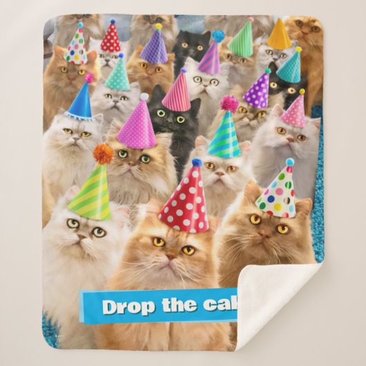 Cat Party Sherpa Deken (Voorkant)