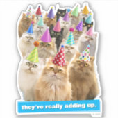 Cat Party Sticker (Voorkant)