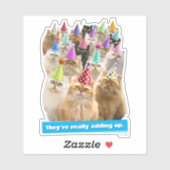 Cat Party Sticker (Vel)