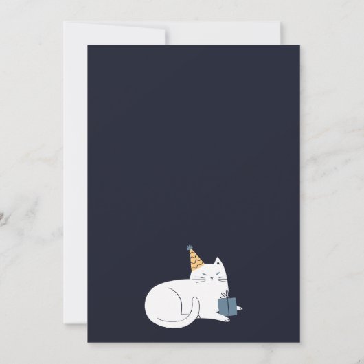 Cat party vrijgezellenfeest kaart (Achterkant)