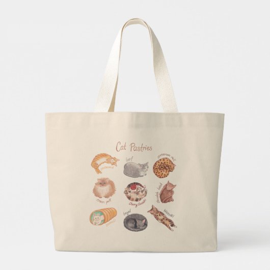 Cat Pastries Canvas tas (Achterkant)