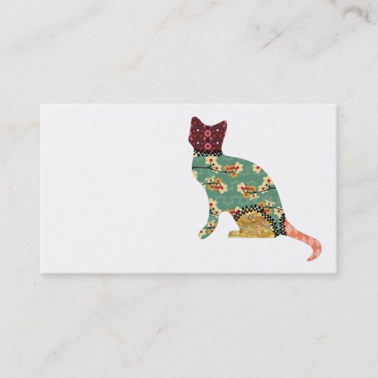 Cat Patchwork Pet Visitekaartjes (Voorkant)