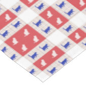 Cat Patroon rood, wit en blauw toetsenbord Tafelkleed (Gekanteld)
