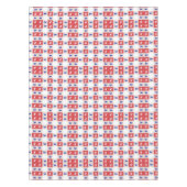 Cat Patroon rood, wit en blauw toetsenbord Tafelkleed (Voorkant)