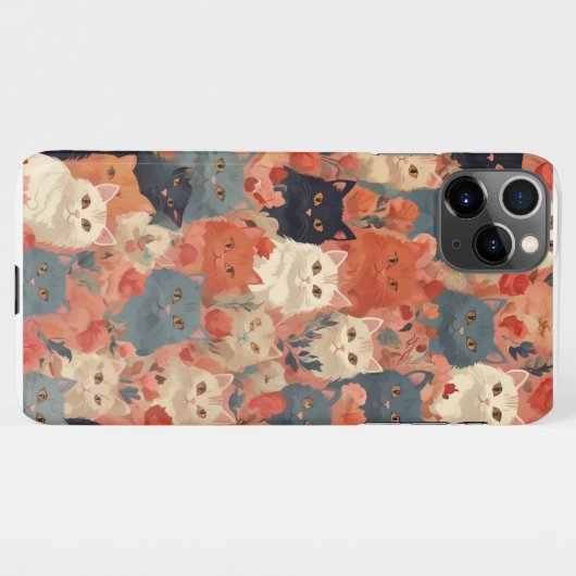 Cat patroon Telefoonhoes iPhone Hoesje (Achterkant horizontaal)