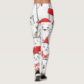 Cat-patroonpatroon voor snelle feestdag leggings (Achterkant)