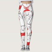 Cat-patroonpatroon voor snelle feestdag leggings (Voorkant)