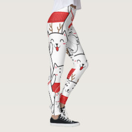 Cat-patroonpatroon voor snelle feestdag leggings