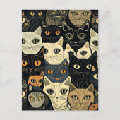 Cat Pattern Artsy Briefkaart (Voorkant)