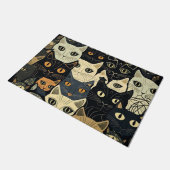 Cat Pattern Artsy Deurmat (Schuin)