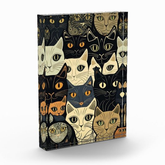 Cat Pattern Artsy Fotoblokken (Links)