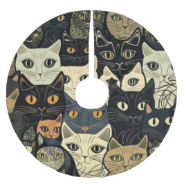 Cat Pattern Artsy Kerstboom Rok