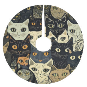 Cat Pattern Artsy Kerstboom Rok