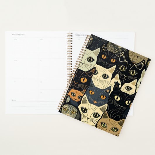 Cat Pattern Artsy Planner (Display)