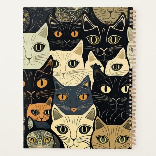 Cat Pattern Artsy Planner (Achterkant)