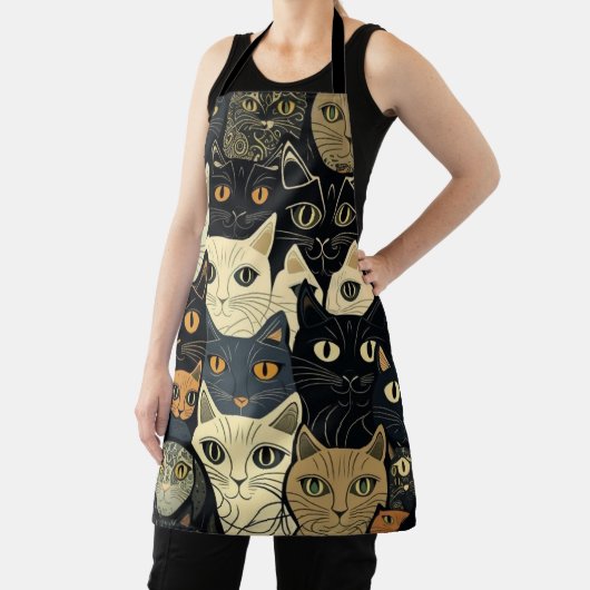 Cat Pattern Artsy Schort (Insitu)