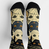 Cat Pattern Artsy Sokken (Top)