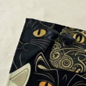 Cat Pattern Artsy Strandlaken (In situ)