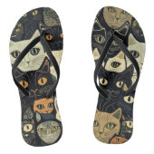 Cat Pattern Artsy Teenslippers (Voetbed)