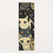 Cat Pattern Artsy Yogamat (Voorkant)