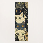 Cat Pattern Artsy Yogamat (Achterkant)