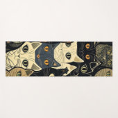Cat Pattern Artsy Yogamat (Voorkant (horizontaal))