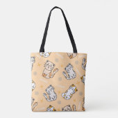 Cat Pattern Canvas tas (Achterkant)
