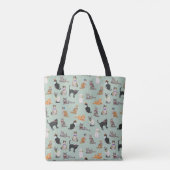 Cat Pattern Cat Katten Cute Dapper Tote Bag (Achterkant)