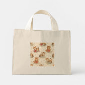 cat pattern christmas mini tote bag (Achterkant)