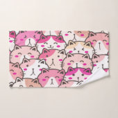 Cat Pattern Funny Colorful Pets Animals Handdoek (Handdoek)