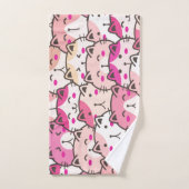 Cat Pattern Funny Colorful Pets Animals Handdoek (Handdoek)