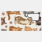 Cat Pattern Galaxy-Hoesje Samsung Galaxy Hoesje (Achterkant horizontaal)
