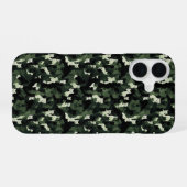 Cat Pattern Green Camouflage iPhone 16 Hoesje (Achterkant horizontaal)