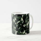 Cat Pattern Green Camouflage Koffiemok (Voorkant rechts)