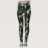 Cat Pattern Green Camouflage Leggings (Voorkant)
