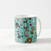 Cat Pattern Koffiemok (Voorkant rechts)