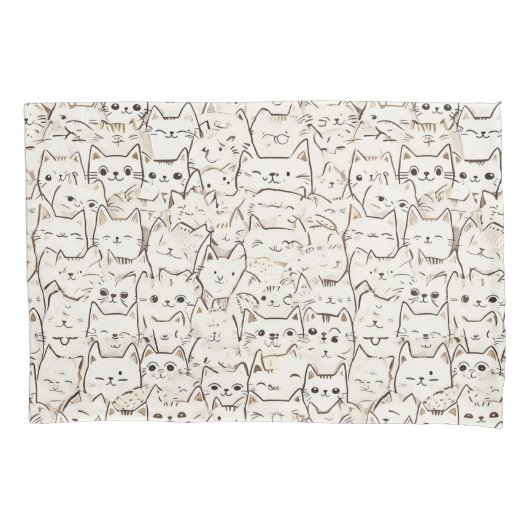 Cat Pattern Kussensloop (Voorkant)