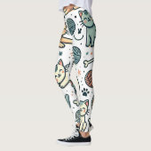 Cat Pattern Leggings voor Cat Lovers (Links)