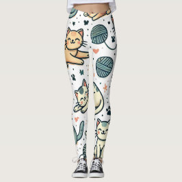 Cat Pattern Leggings voor Cat Lovers