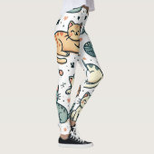 Cat Pattern Leggings voor Cat Lovers (Rechts)