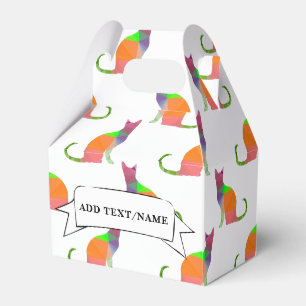Cat Pattern Party Decor Aangepaste naam Bedankdoosjes