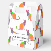 Cat Pattern Party Decor Aangepaste naam Bedankdoosjes (Geopend)